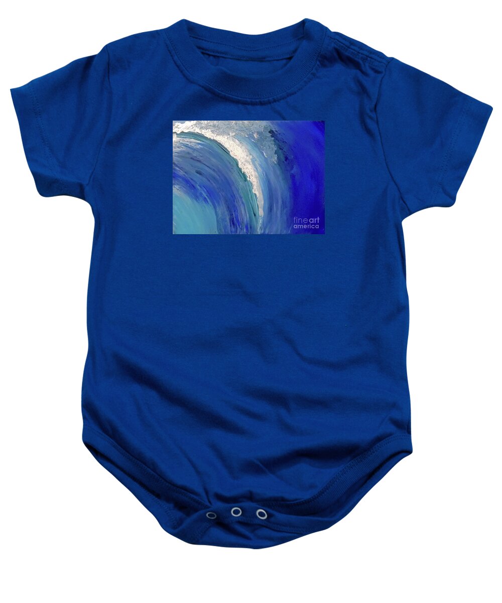 Wave Baby Onesie featuring the painting Make Waves by Jilian Cramb - AMothersFineArt