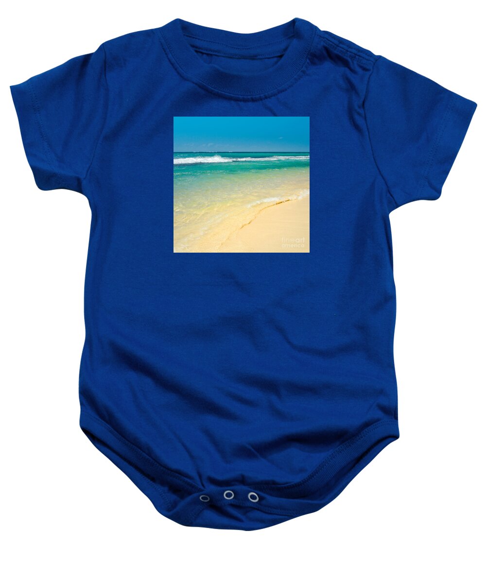 Into The Blue Baby Onesie featuring the photograph Into the Blue by Sharon Mau