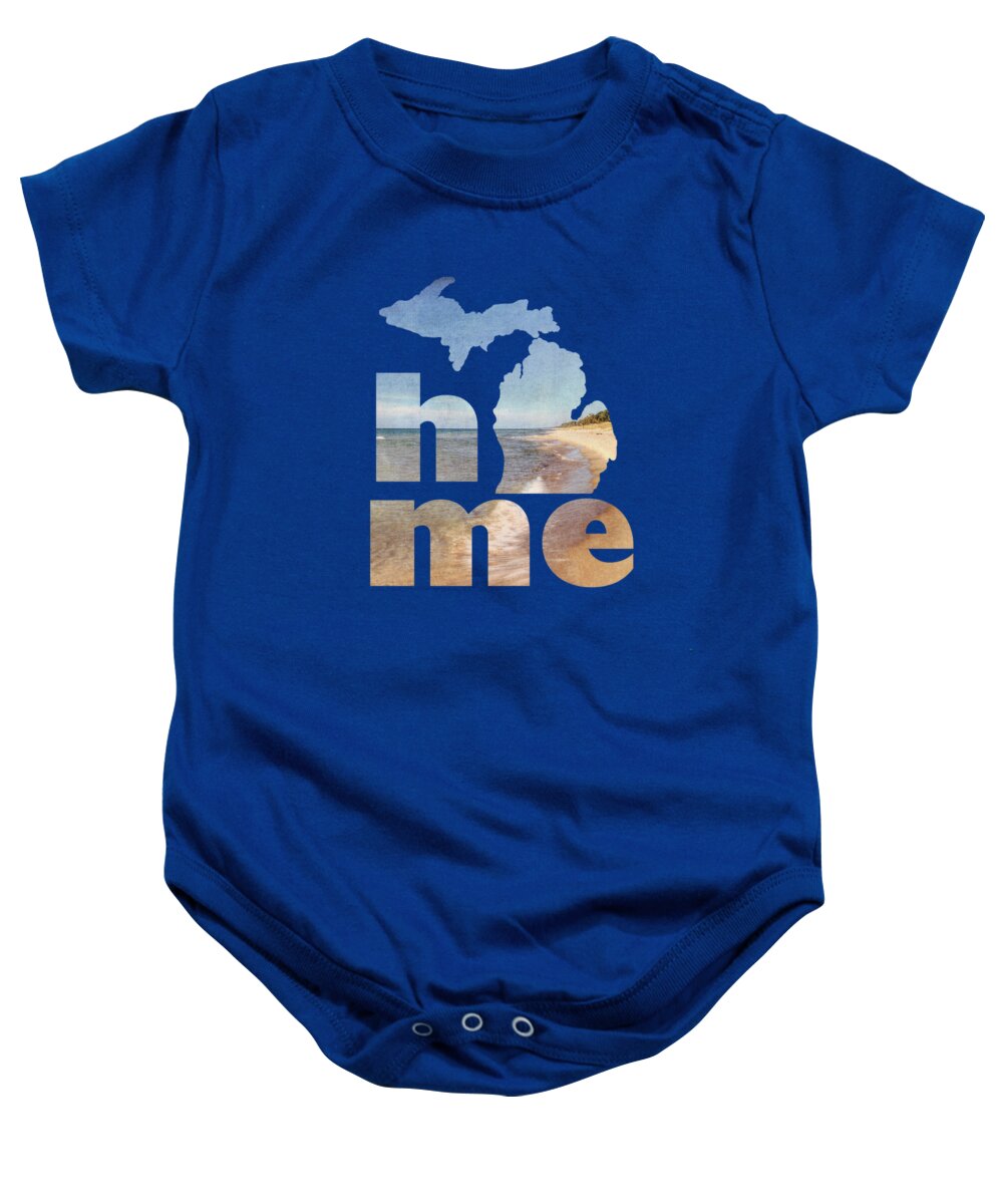 Michigan Baby Onesie featuring the photograph Michigan Home by Kadwell Enz