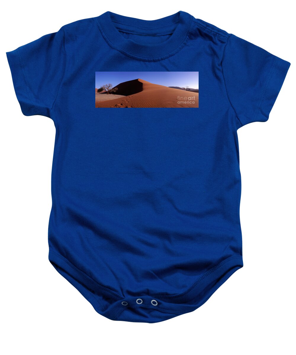 Ripples Baby Onesie featuring the photograph Namib Sand Dune panorama by Warren Photographic