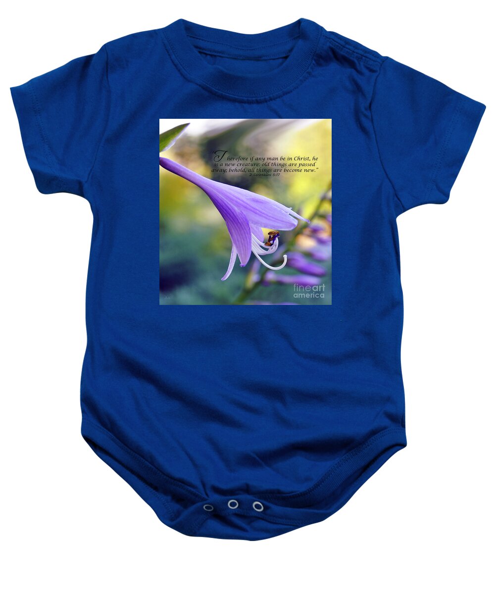 Diane Berry Baby Onesie featuring the photograph New Creature by Diane E Berry