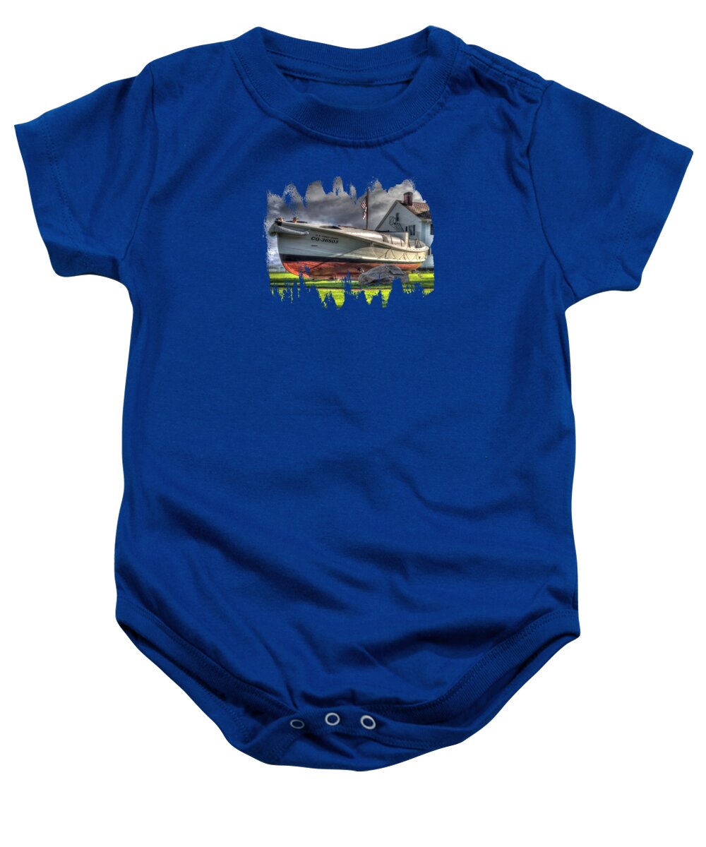 Hdr Baby Onesie featuring the photograph Newport Coast Guard Station by Thom Zehrfeld