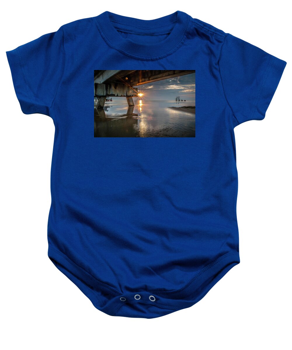 Sunrise Baby Onesie featuring the photograph Ocean View Sunrise by Larkin's Balcony Photography