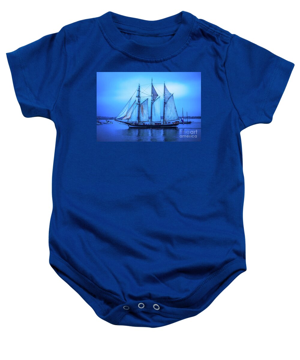 Blue Baby Onesie featuring the photograph Oostershelde by Kevin Fortier