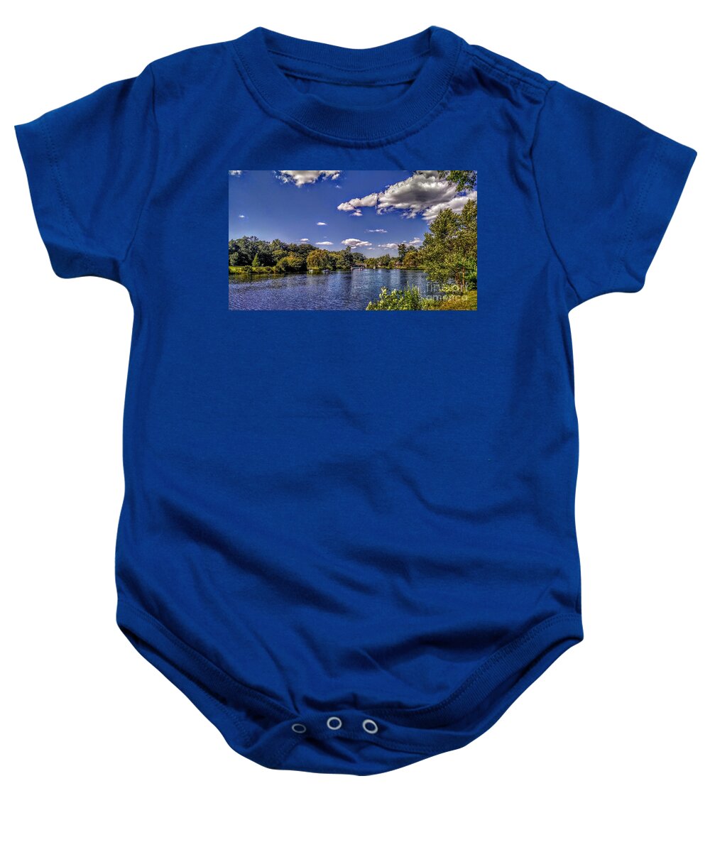 Verona Baby Onesie featuring the photograph Pond at Verona Park by Christopher Lotito