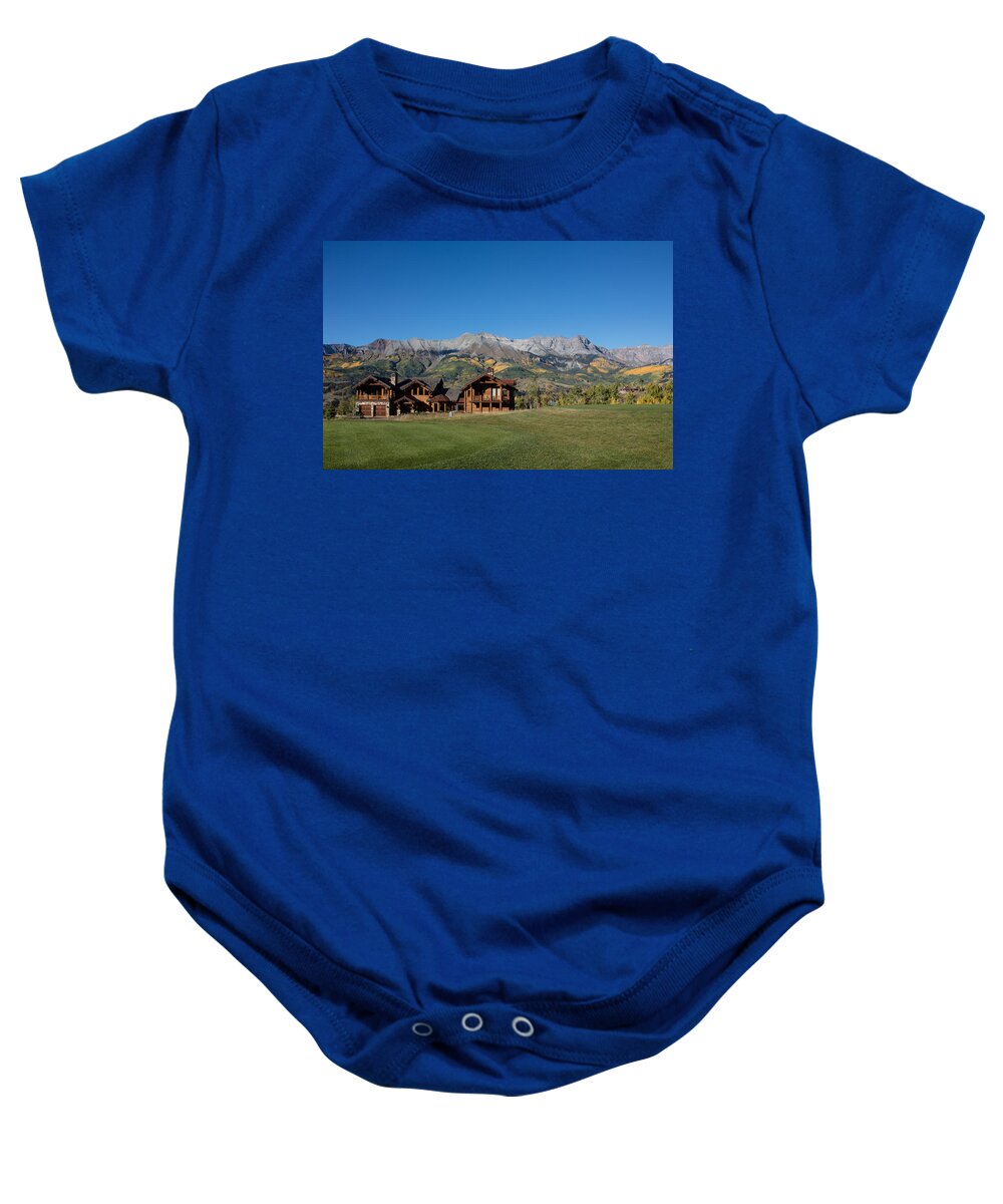 Carol M. Highsmith Baby Onesie featuring the photograph Residences in Mountain Village -- a planned community adjacent to Telluride by Carol M Highsmith