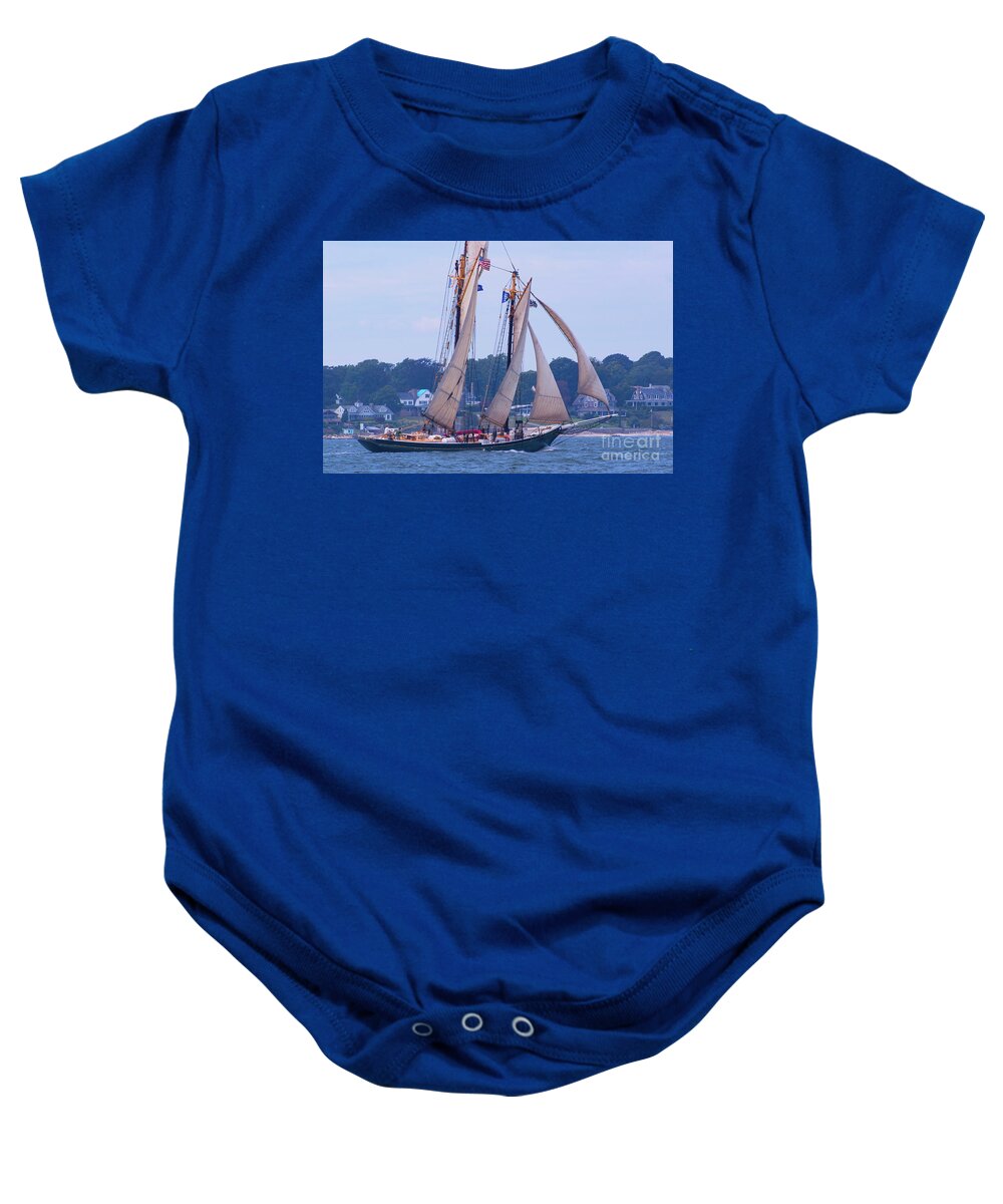 Amistad Baby Onesie featuring the photograph Running Up The Thames by Joe Geraci