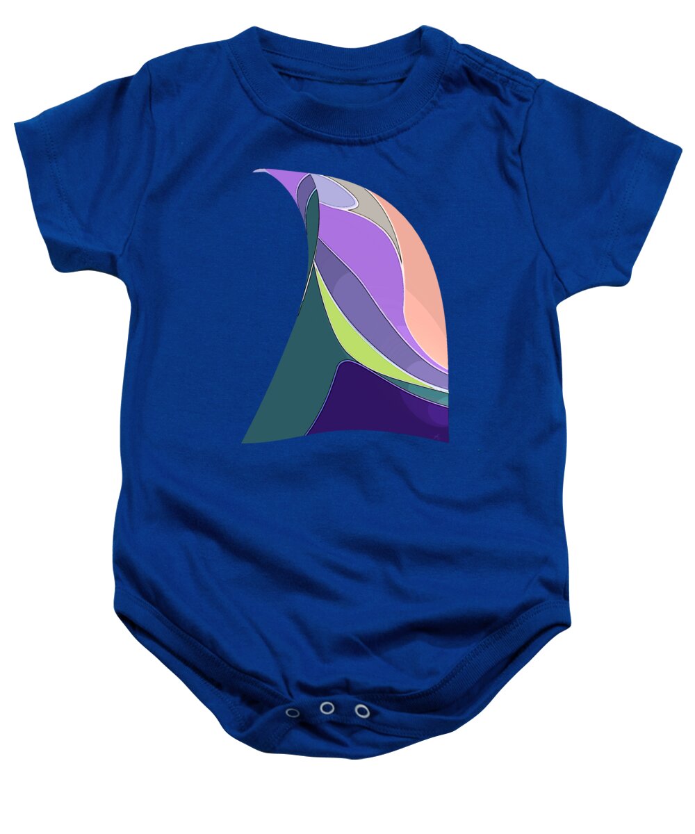 Abstract Baby Onesie featuring the digital art Sail by Gina Harrison