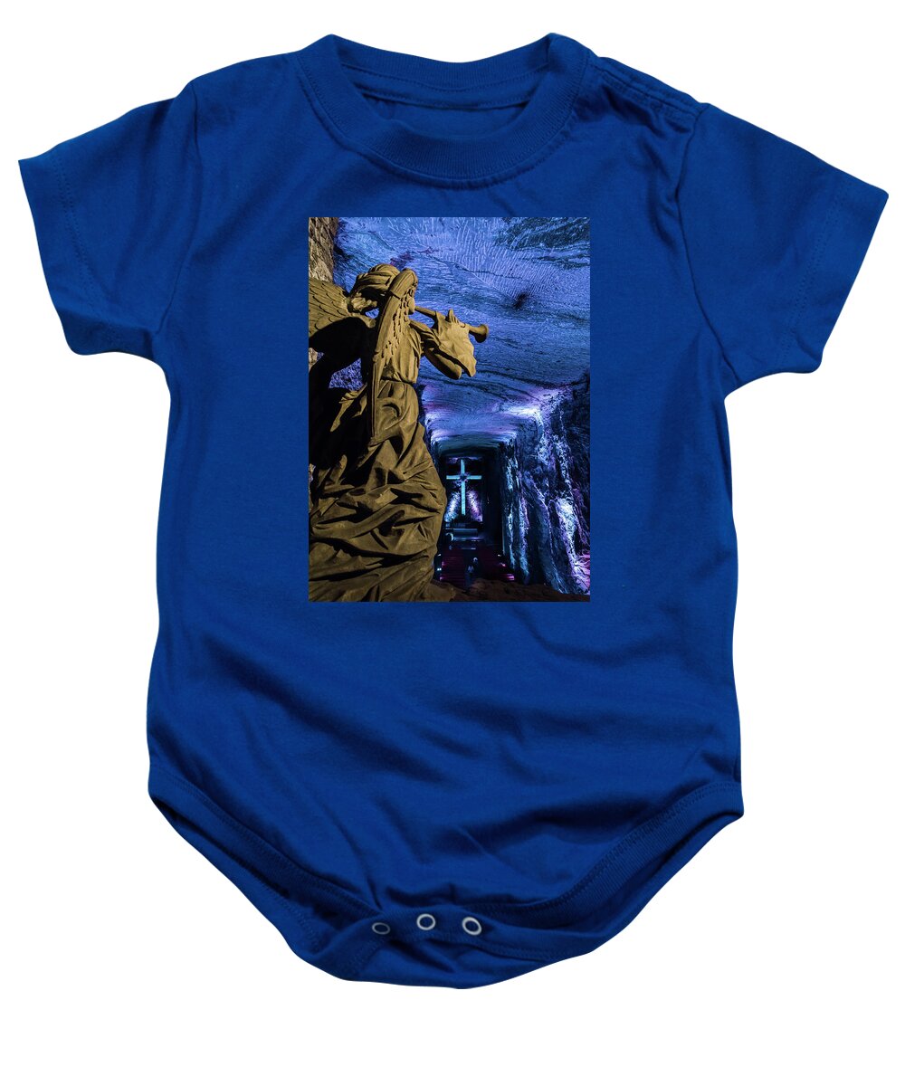 Church Baby Onesie featuring the photograph Salt Cathedral of Zipaquira by Jaime Mercado