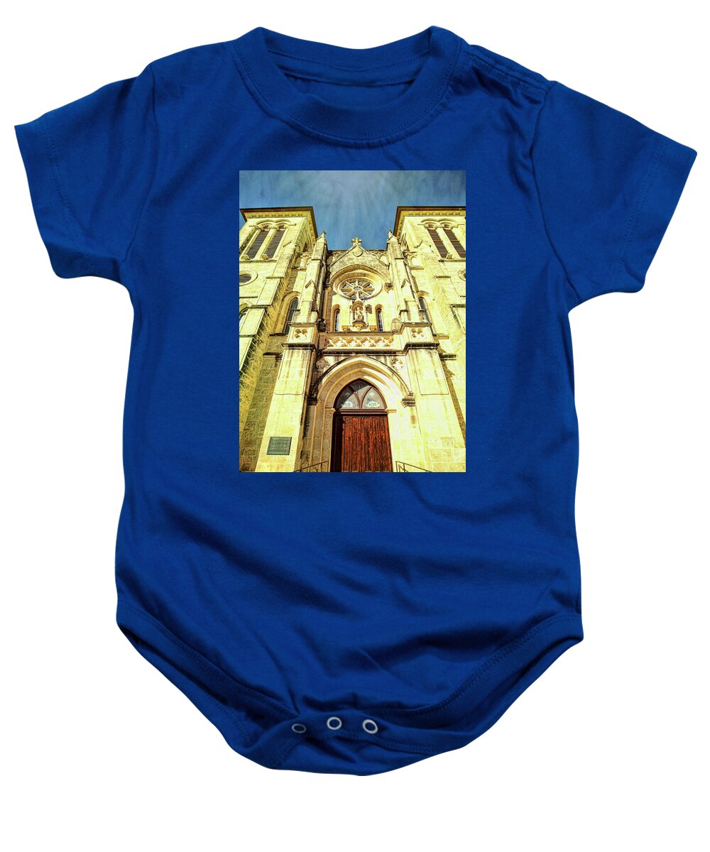 San Fernando Cathedral Baby Onesie featuring the photograph San Fernando Cathedral 3 by Judy Vincent