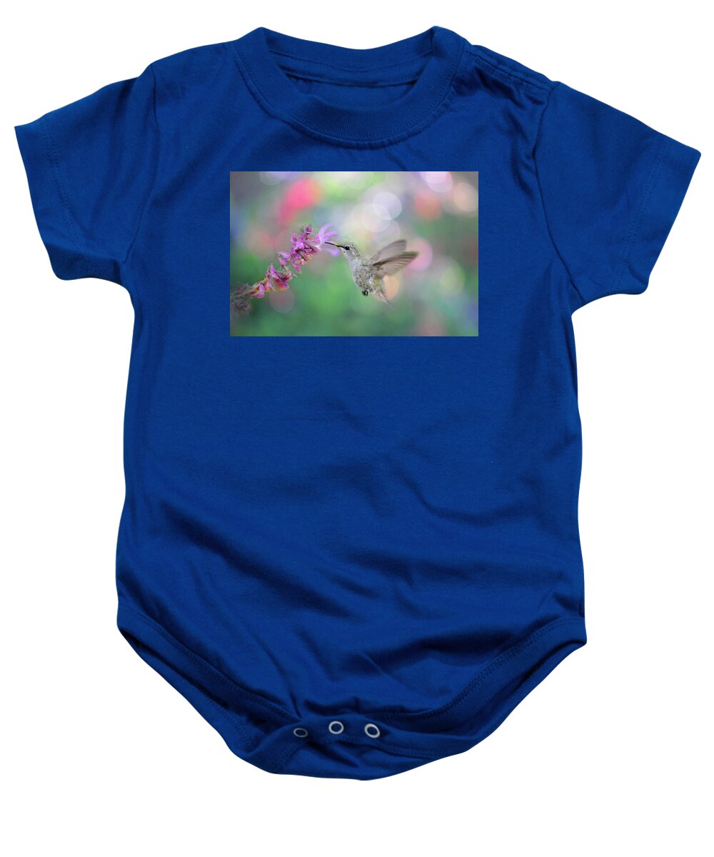Hummingbirds Baby Onesie featuring the photograph Sheer Joy by Lynn Bauer