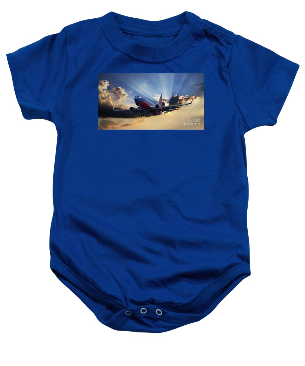Southwest Baby Onesie featuring the photograph Southwest Dramatic Rays of Light by Dale Powell