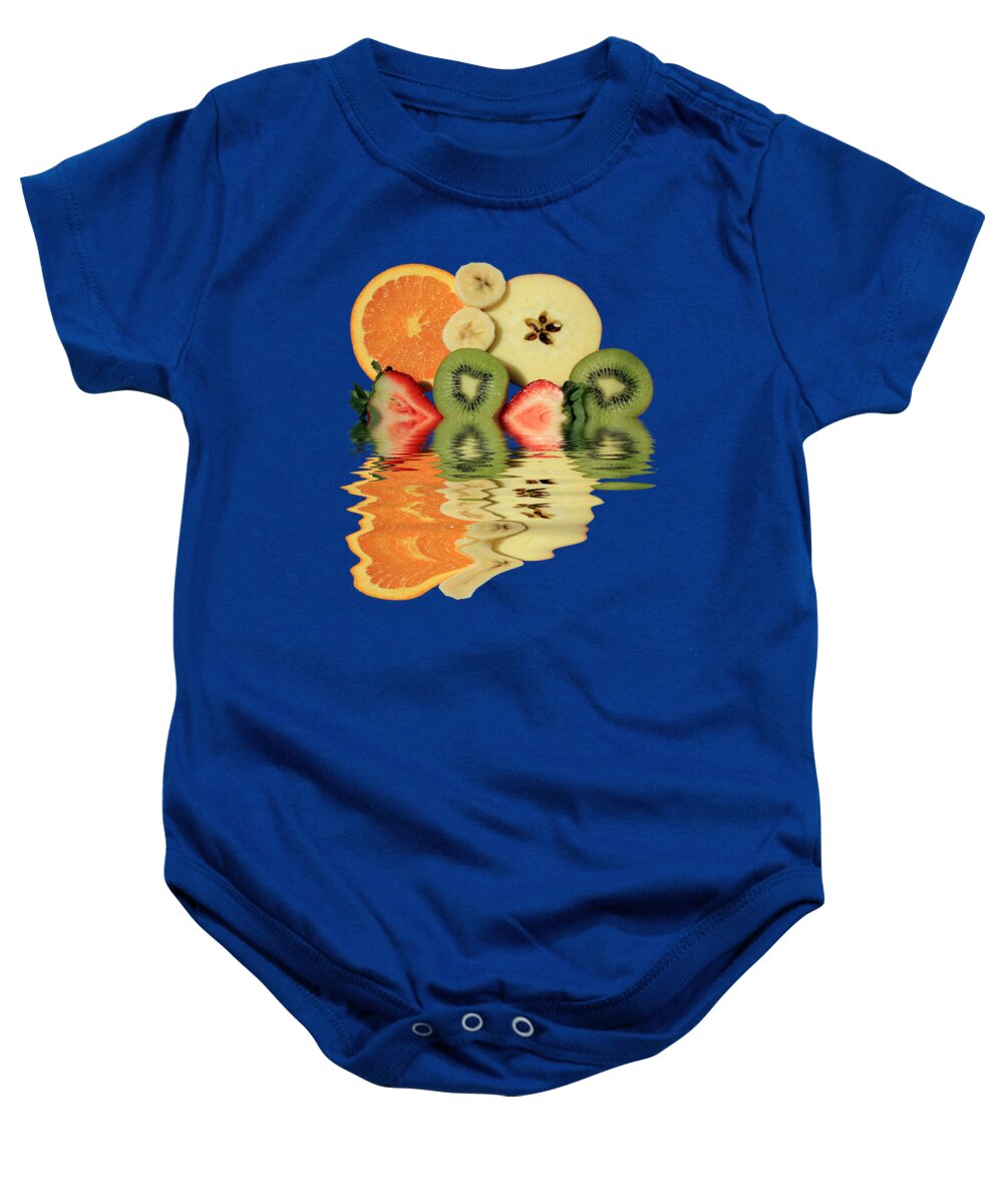 Fruit Baby Onesie featuring the photograph Split Reflections by Shane Bechler