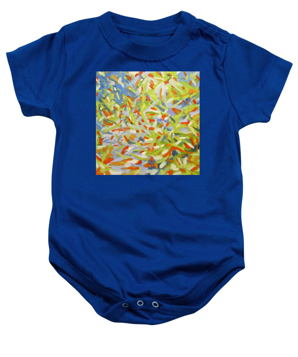 Green Baby Onesie featuring the painting Summer Day by Steven Miller