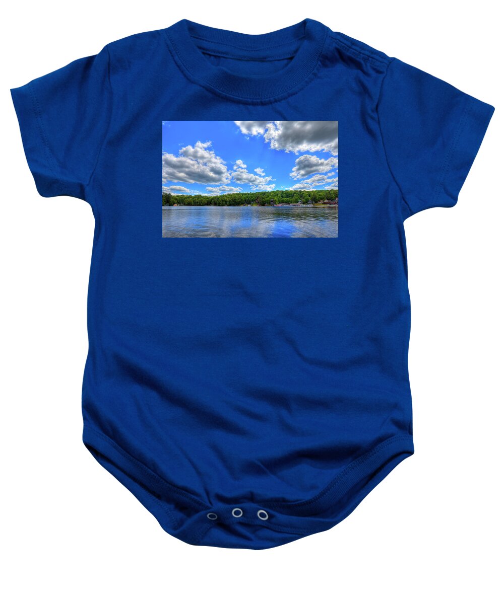 Summer On The Pond Baby Onesie featuring the photograph Summer on the Pond by David Patterson