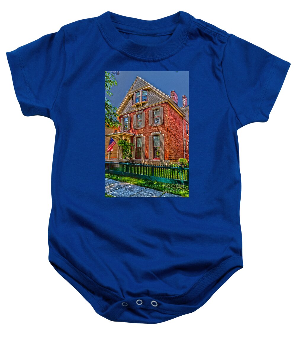 Susan B Anthony House Baby Onesie featuring the photograph Susan B Anthony House by William Norton