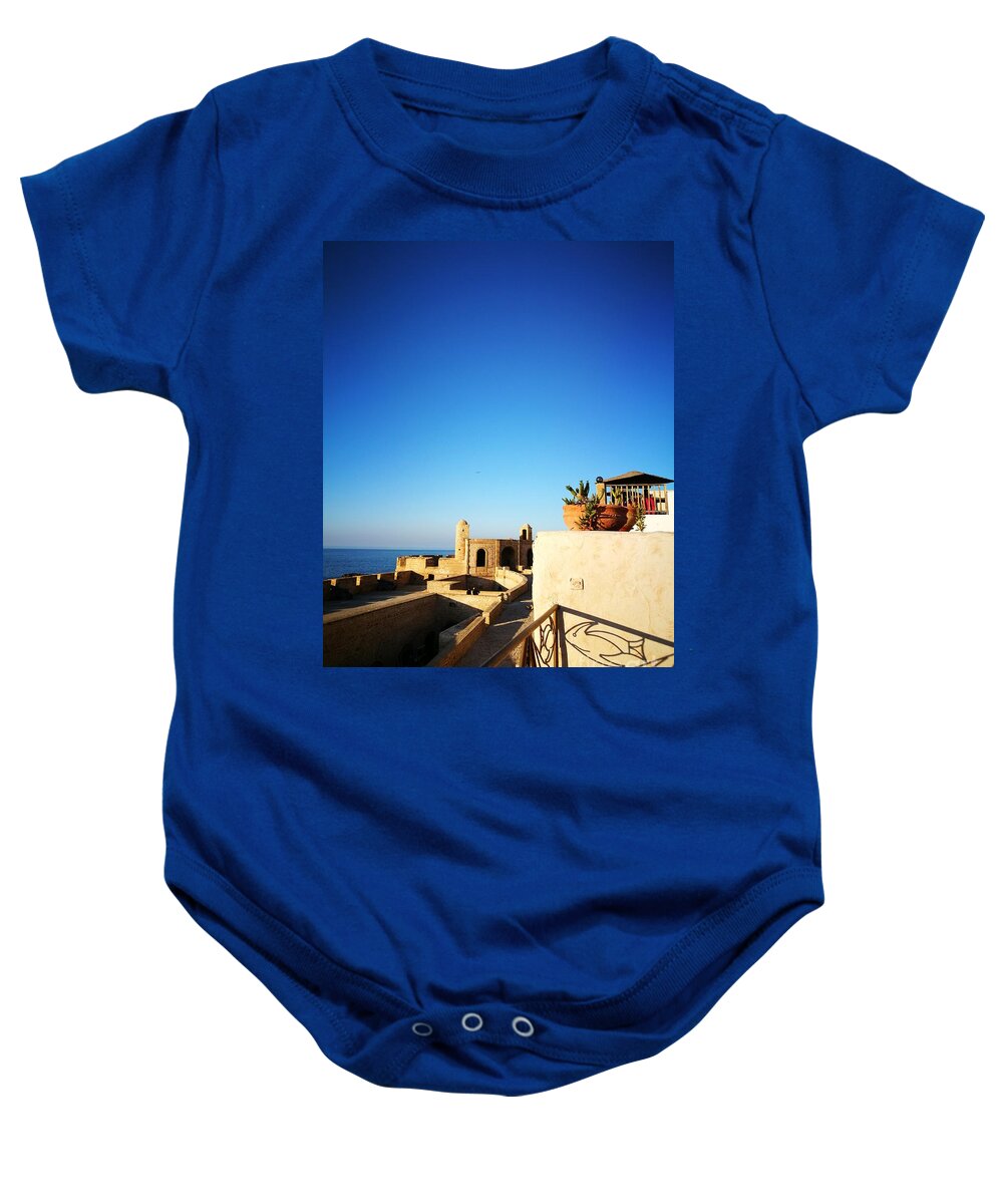 Seaview Baby Onesie featuring the photograph Terrace view by Jarek Filipowicz