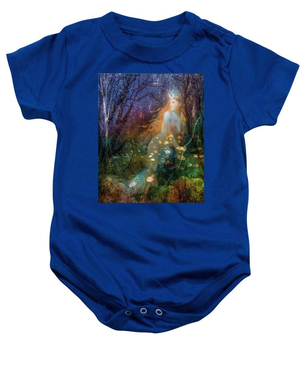 Fall Baby Onesie featuring the photograph The Elements Water by Debra and Dave Vanderlaan