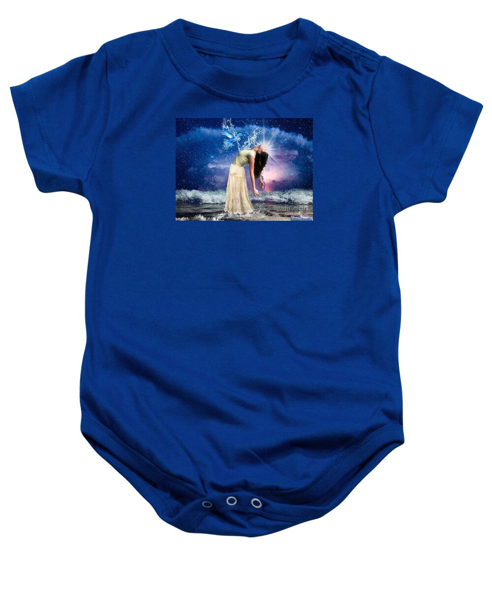 Holy Spirit Baby Onesie featuring the digital art The Spirit of Truth by Dolores Develde