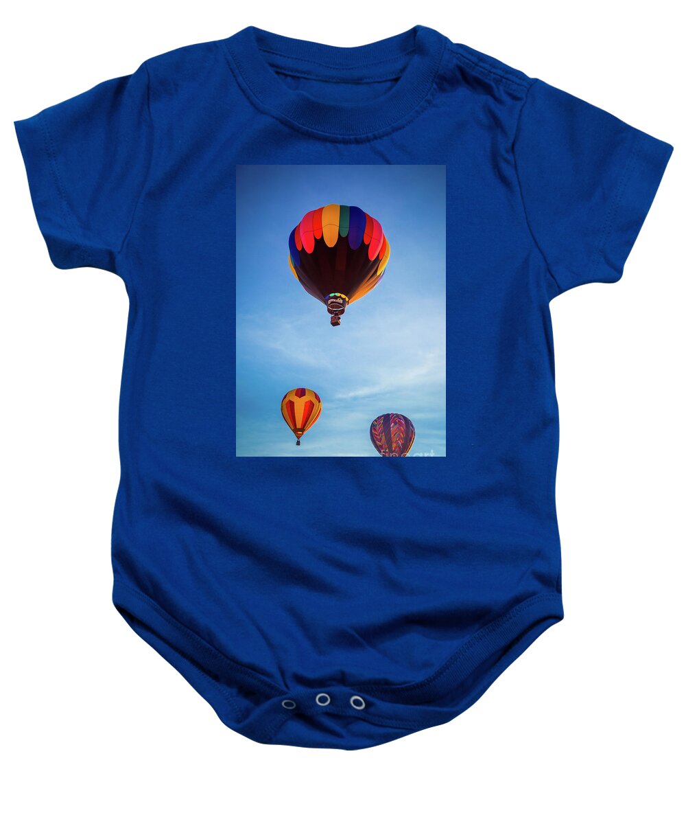 America Baby Onesie featuring the photograph Three Balloons by Inge Johnsson