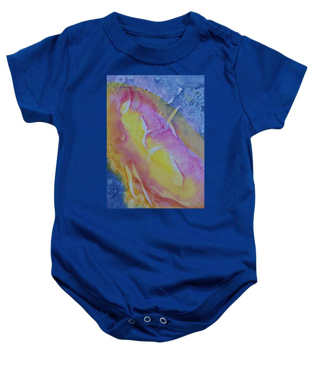 Transparent Abstract Baby Onesie featuring the painting Transparent Abstract by Warren Thompson