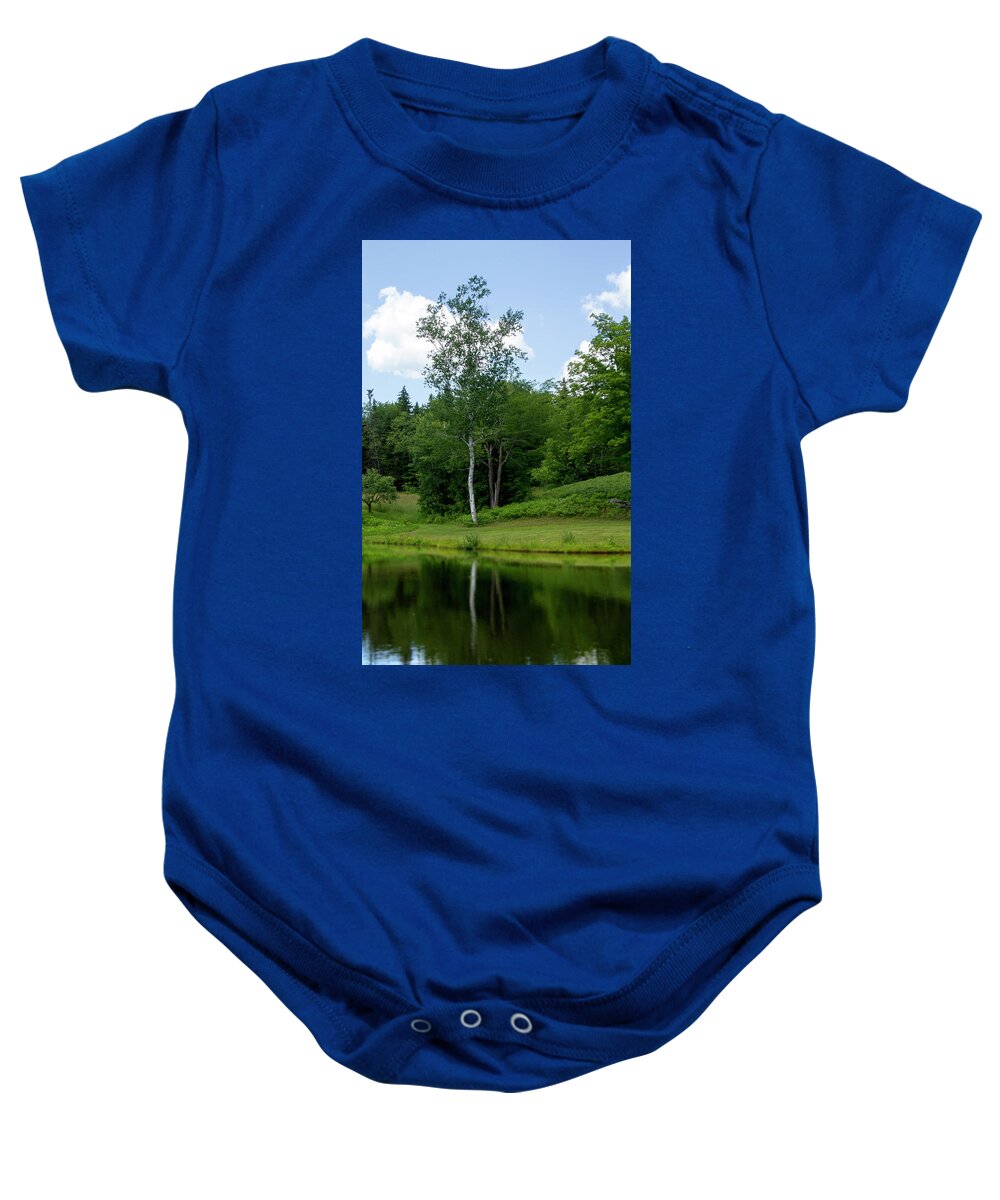 Reflection Baby Onesie featuring the digital art Tree Reflection by Terry Davis