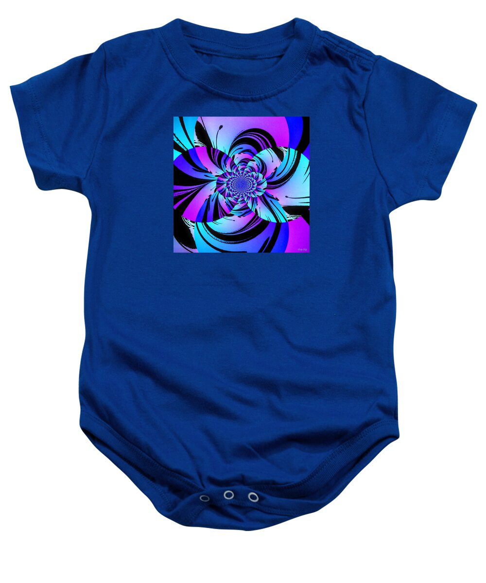 Fractal Baby Onesie featuring the digital art Tropical Transformation by Kathy Kelly