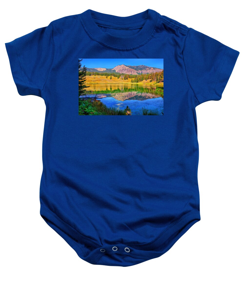 Trout Lake Baby Onesie featuring the photograph Trout Lake by Greg Norrell