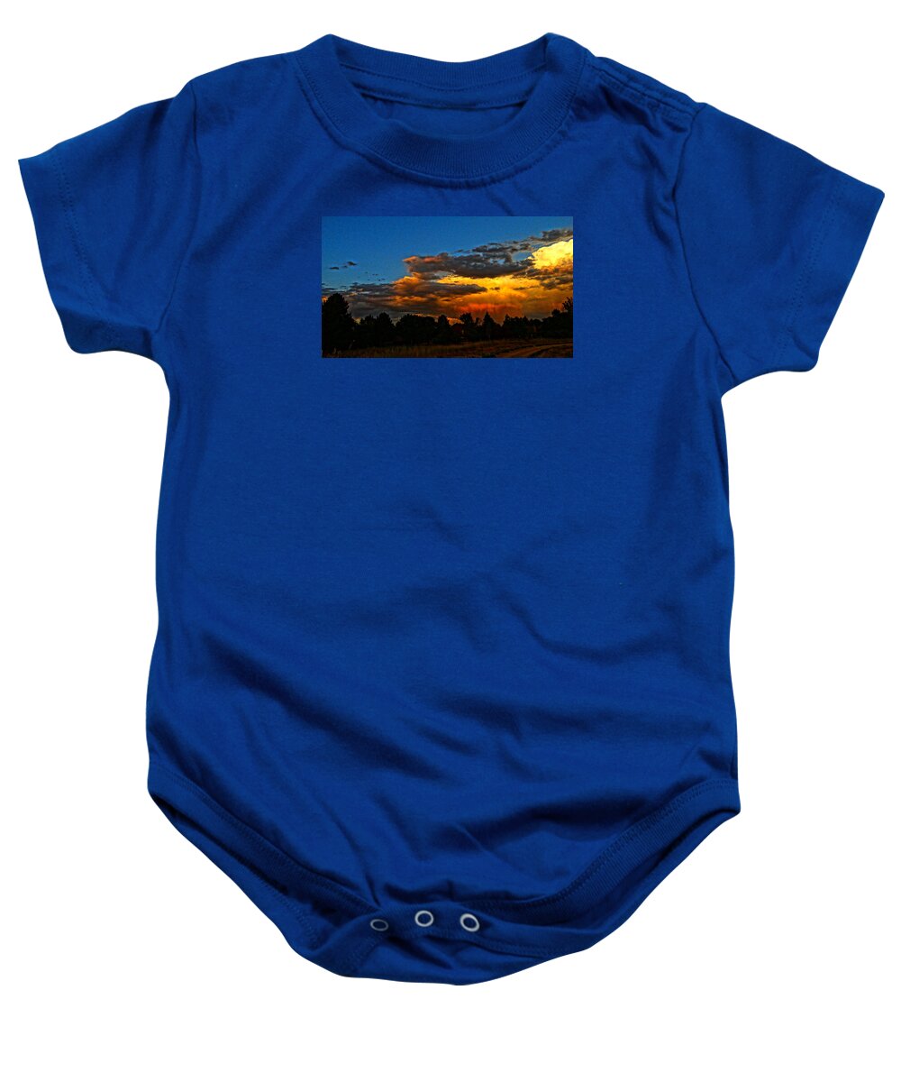 Colorado Sunset Baby Onesie featuring the photograph Wonder Walk by Eric Dee