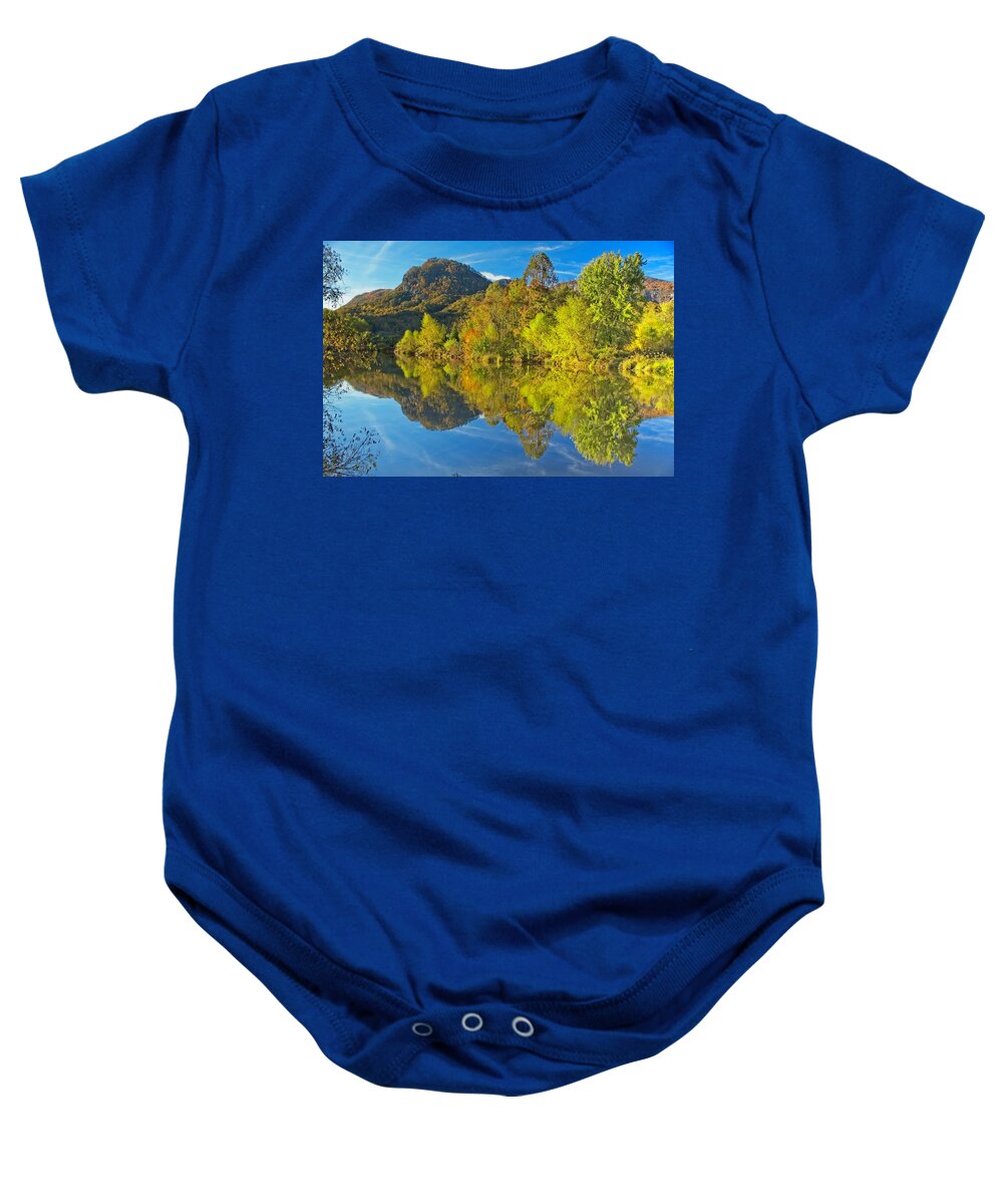 Autumn Baby Onesie featuring the photograph Autumn Reflections #1 by Allen Nice-Webb