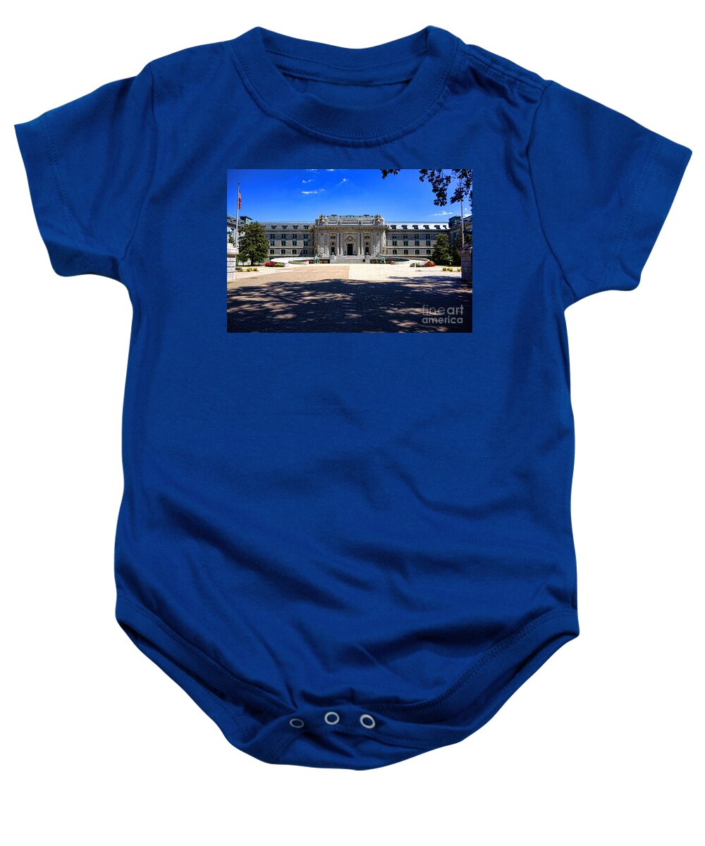 Bancroft Baby Onesie featuring the photograph Bancroft Hall by Olivier Le Queinec