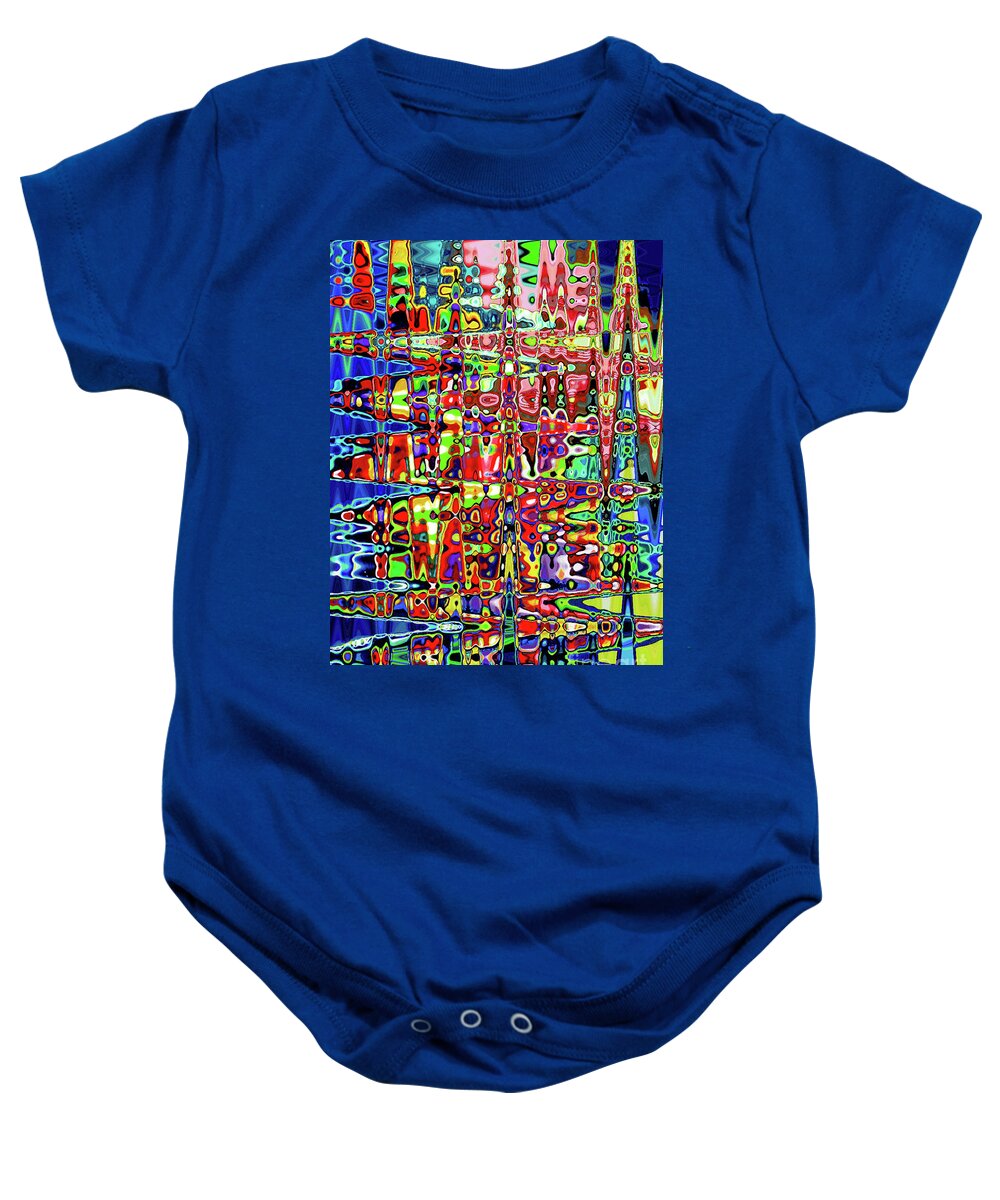 Beaujolais Baby Onesie featuring the digital art Beaujolais Abstract by Genevieve Esson
