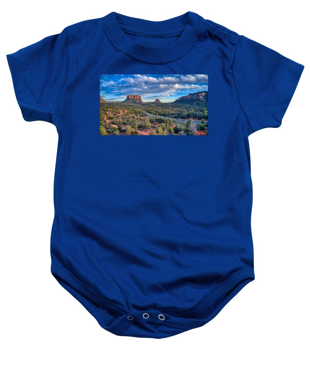 Sky Baby Onesie featuring the photograph Bell Rock Scenic View Sedona by Anthony Giammarino