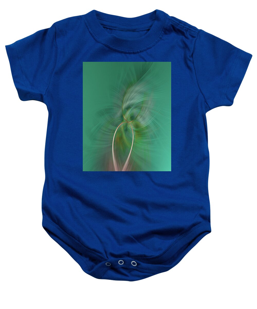 Blowing Feathers Baby Onesie featuring the photograph Blowing Feathers by Jean Noren