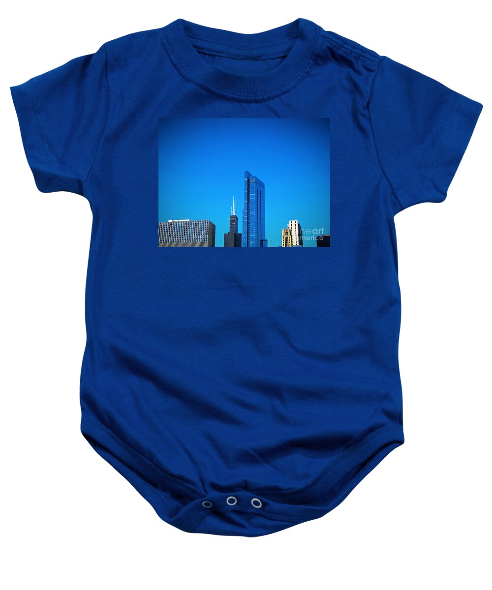Glass Baby Onesie featuring the photograph Blue Middle by Robert Knight