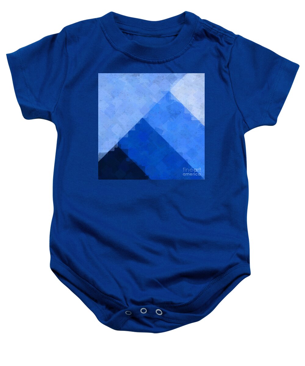 Blue Baby Onesie featuring the digital art BlueAngle by Bill King