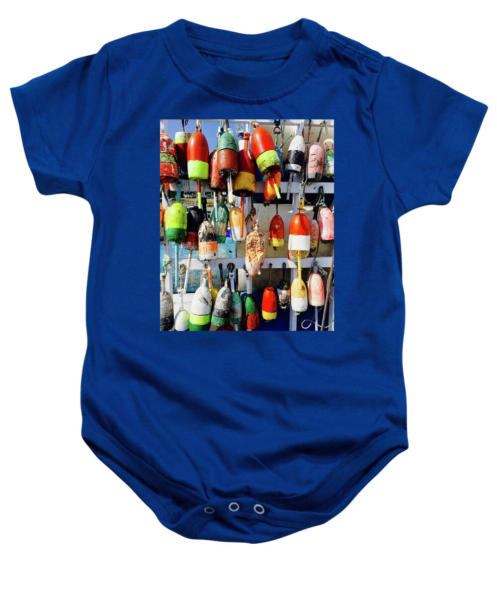 Buoy Baby Onesie featuring the photograph Buoy Collection by Debra Grace Addison