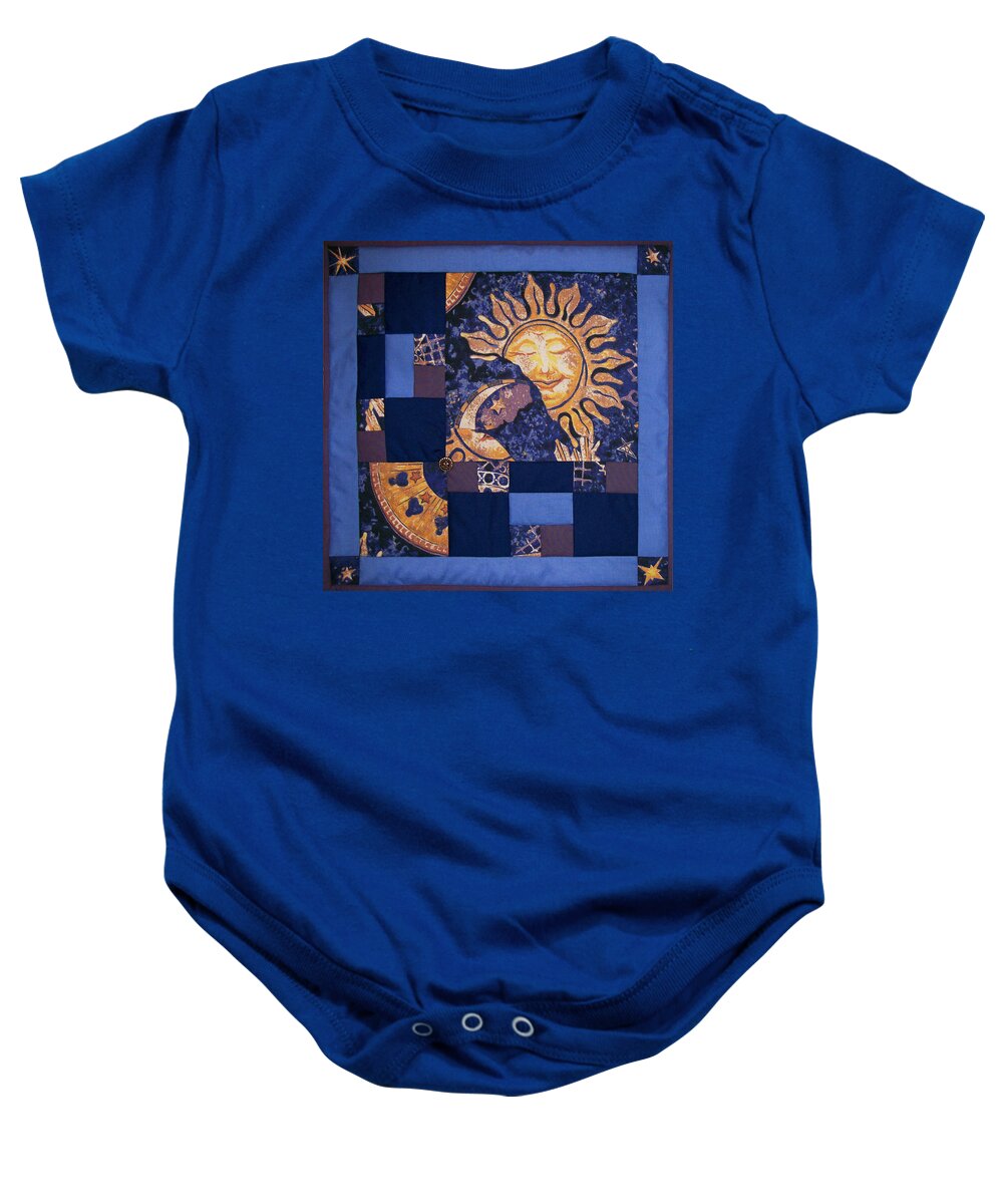 Sun Baby Onesie featuring the tapestry - textile Celestial Slumber by Pam Geisel