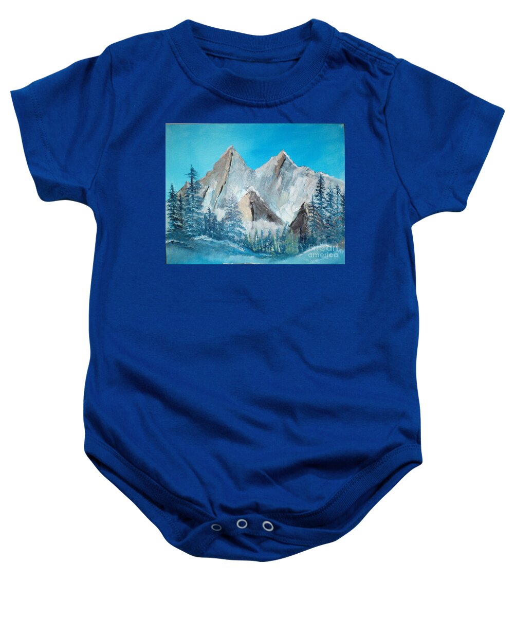  Baby Onesie featuring the painting Ice Blue Morning # 244 by Donald Northup