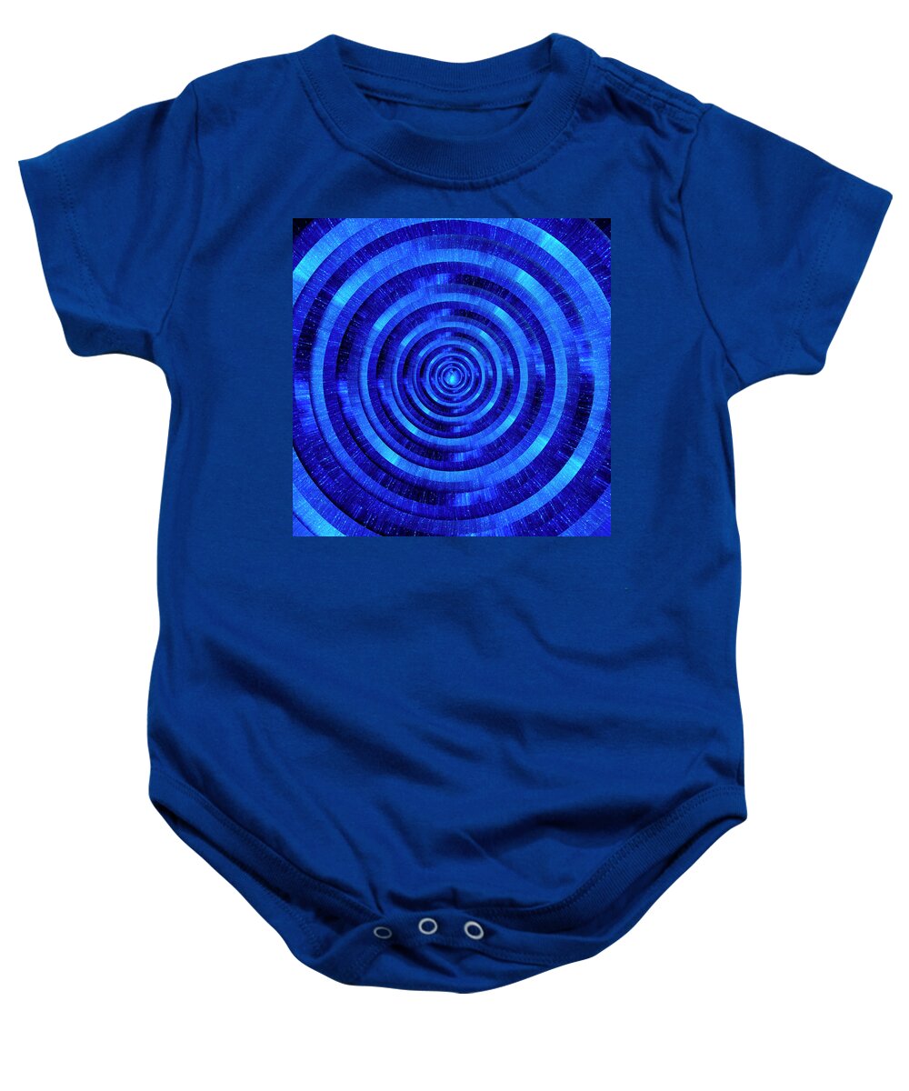 Zoom Baby Onesie featuring the digital art Infinity Tunnel Milky Way Zoom Circles by Pelo Blanco Photo