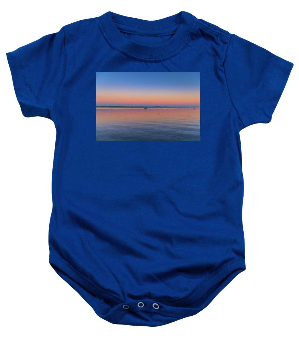 Sunset Baby Onesie featuring the photograph Lake Champlain Evening by Tim Kirchoff
