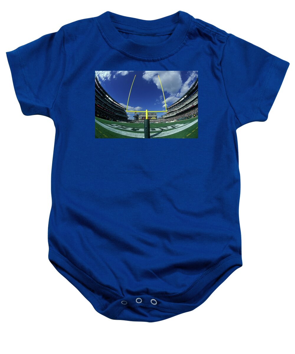Photography Baby Onesie featuring the photograph Lincoln Financial Field Eagles Football by Panoramic Images