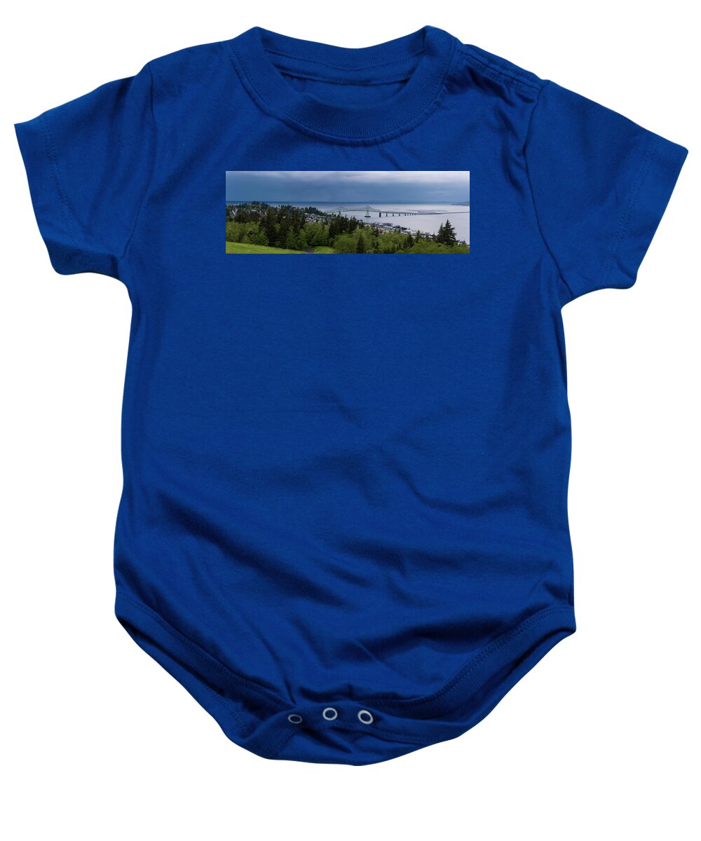 Astoria Baby Onesie featuring the photograph Lower Columbia River by Robert Potts