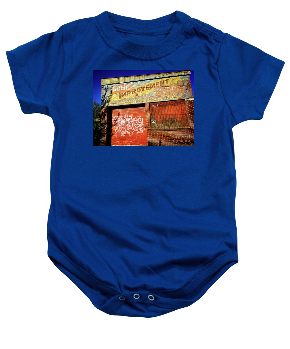 Pittsburgh Baby Onesie featuring the photograph On the Streets of Pittsburgh by Lenore Locken