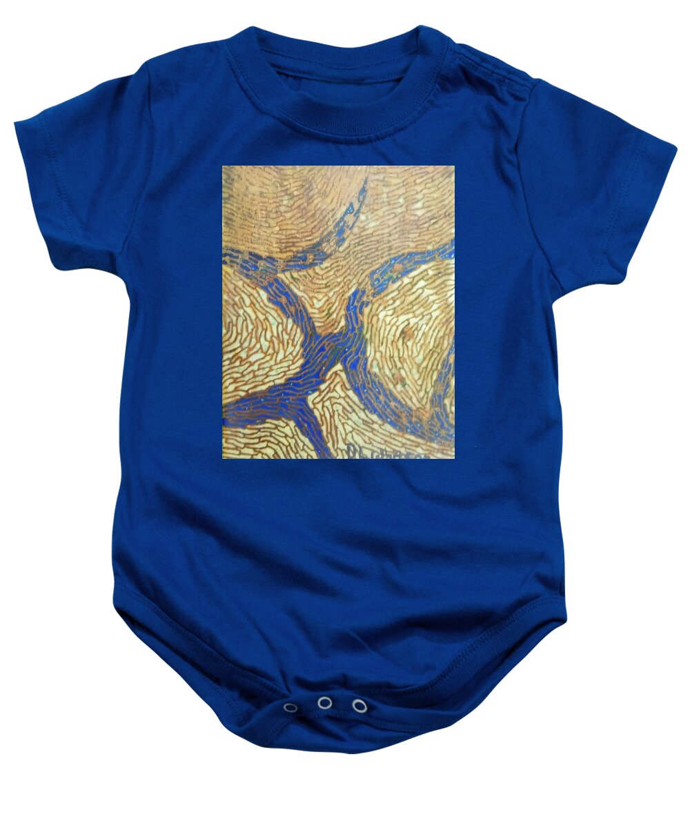 Petals Baby Onesie featuring the painting Petals by DLWhitson