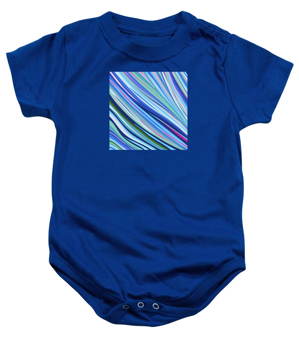 Nonobjective Baby Onesie featuring the digital art Post-Medicated Calm #1 by James Fryer