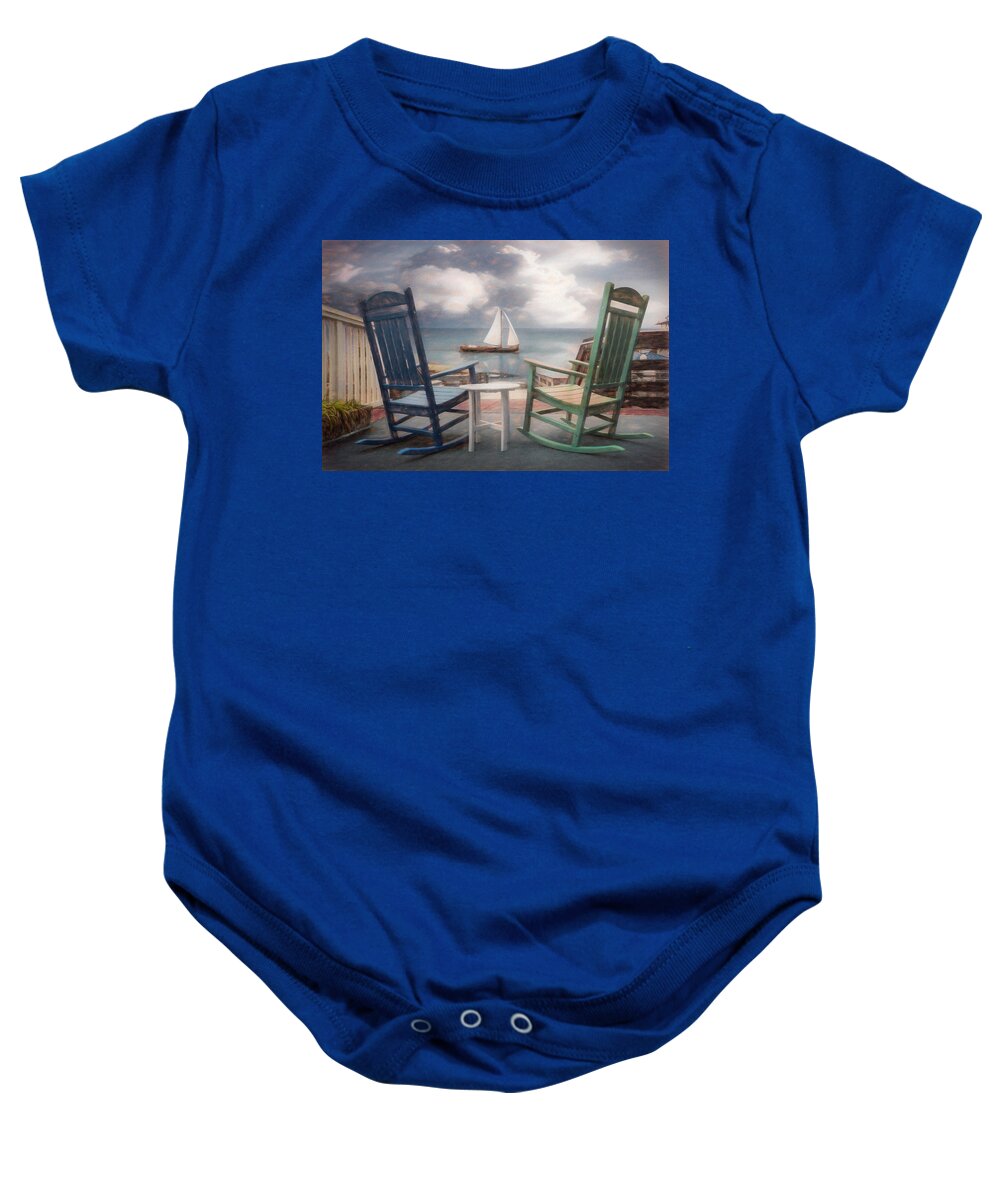 Boats Baby Onesie featuring the photograph Sail On Painting by Debra and Dave Vanderlaan