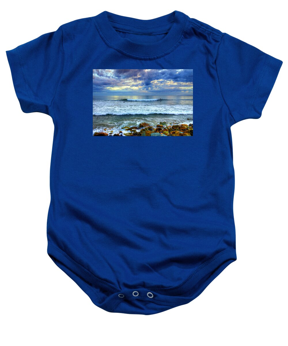 Sea Baby Onesie featuring the photograph Surfers Point 2 by Wendell Ward