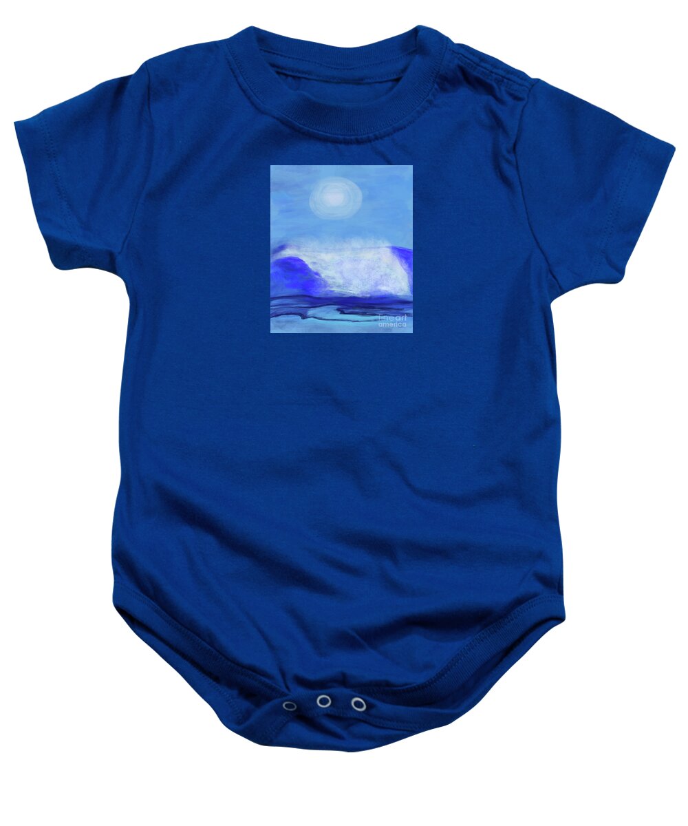 Waves On The Way Baby Onesie featuring the digital art Waves On The Way by Annette M Stevenson