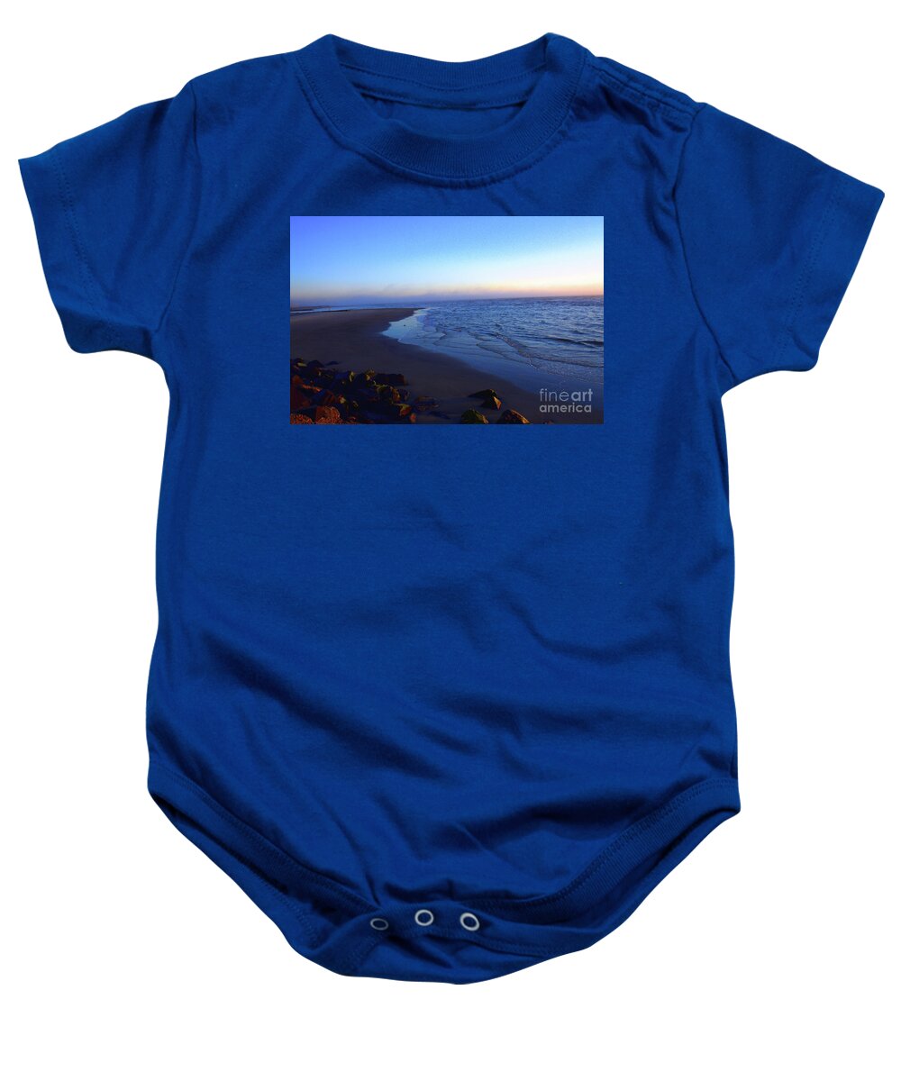 New Jersey Baby Onesie featuring the photograph Where The Sun Kissed The Sea by Robyn King